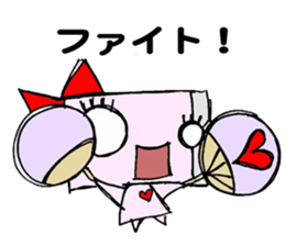 Paper robot girl sticker #2235227