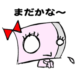 Paper robot girl sticker #2235228