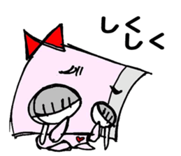 Paper robot girl sticker #2235232