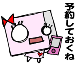 Paper robot girl sticker #2235237