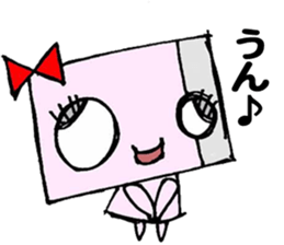 Paper robot girl sticker #2235238