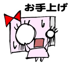 Paper robot girl sticker #2235250