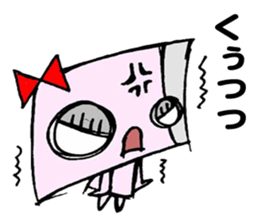 Paper robot girl sticker #2235252