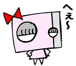 Paper robot girl sticker #2235263