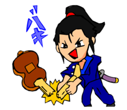 Digging Samurai sticker #2236174