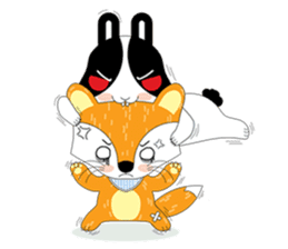 A nice couple (The fox and the rabbit) sticker #2237056