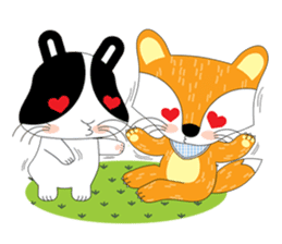 A nice couple (The fox and the rabbit) sticker #2237060