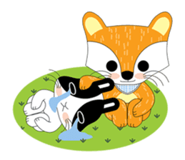 A nice couple (The fox and the rabbit) sticker #2237061
