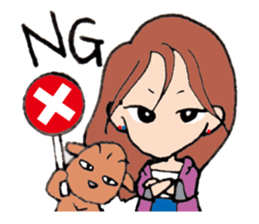 The girl of fine japan & fine dog . sticker #2237627