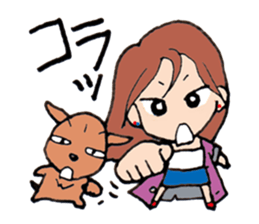 The girl of fine japan & fine dog . sticker #2237632
