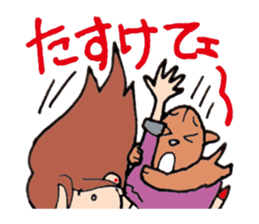 The girl of fine japan & fine dog . sticker #2237643