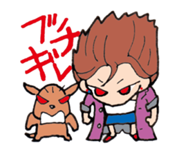 The girl of fine japan & fine dog . sticker #2237652