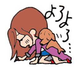 The girl of fine japan & fine dog . sticker #2237655