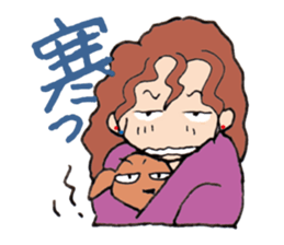 The girl of fine japan & fine dog . sticker #2237660