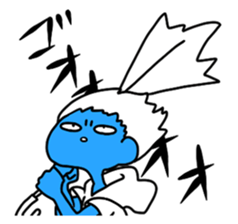 The wrinkles between the eyebrows sticker #2237916