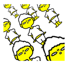 The wrinkles between the eyebrows sticker #2237919