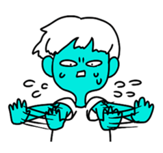 The wrinkles between the eyebrows sticker #2237924