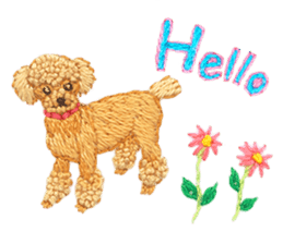 Embroidery of cute animals sticker #2238784