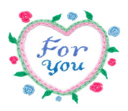 Embroidery of cute animals sticker #2238788