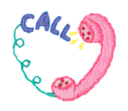 Embroidery of cute animals sticker #2238791