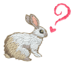 Embroidery of cute animals sticker #2238800