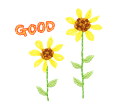 Embroidery of cute animals sticker #2238804