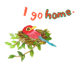 Embroidery of cute animals sticker #2238808