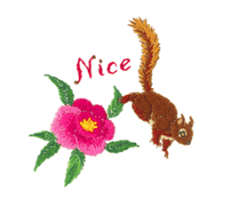 Embroidery of cute animals sticker #2238810