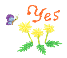 Embroidery of cute animals sticker #2238814