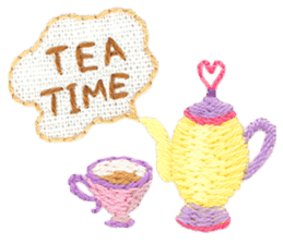 Embroidery of cute animals sticker #2238817