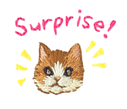 Embroidery of cute animals sticker #2238820