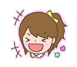 Sticker of the girl of the ponytail sticker #2240879