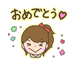 Sticker of the girl of the ponytail sticker #2240898
