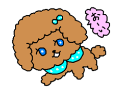 Chocolate cream dog Lovely sticker #2241825