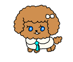 Chocolate cream dog Lovely sticker #2241840