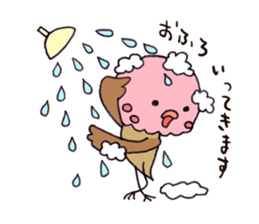 Birds of strawberry ice pattern sticker #2242391