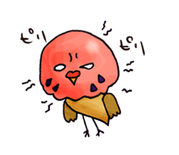 Birds of strawberry ice pattern sticker #2242396