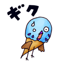 Birds of strawberry ice pattern sticker #2242405