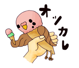 Birds of strawberry ice pattern sticker #2242416