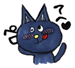 Shiba inu Momo and black cat Jiro. sticker #2243798