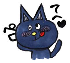 Shiba inu Momo and black cat Jiro. sticker #2243798
