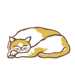 Cat sleeps sticker #2244704