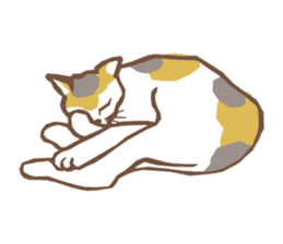 Cat sleeps sticker #2244709