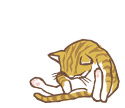 Cat sleeps sticker #2244733