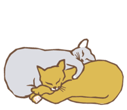 Cat sleeps sticker #2244736