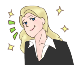 Business woman in Japanese sticker #2246306