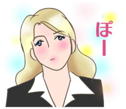 Business woman in Japanese sticker #2246327