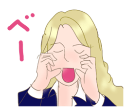 Business woman in Japanese sticker #2246329