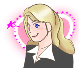 Business woman in Japanese sticker #2246343