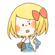 expressive girl sticker #2248721